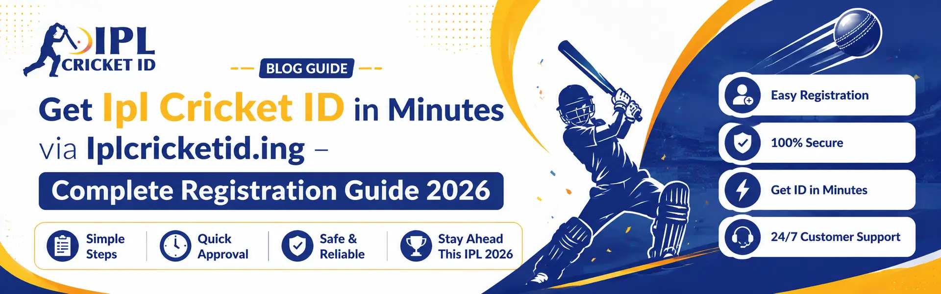IPL Cricket ID in Minutes | Fast & Secure Registration